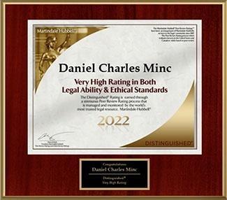 high rated legal ability ethical standard dan minc